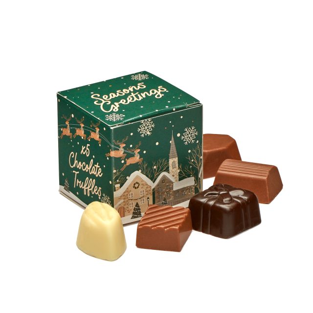 Winter Collection – Eco Maxi Cube – 5 Chocolate Truffles