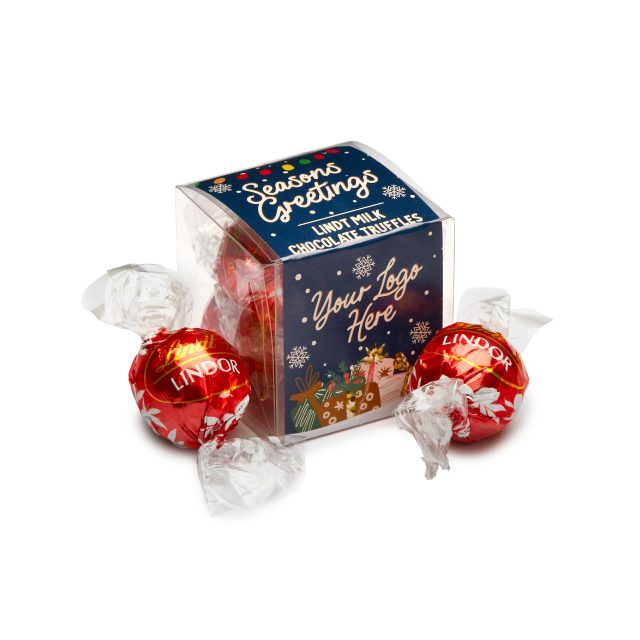 Winter Collection – Clear Cube – Lindor Milk Chocolate Truffles