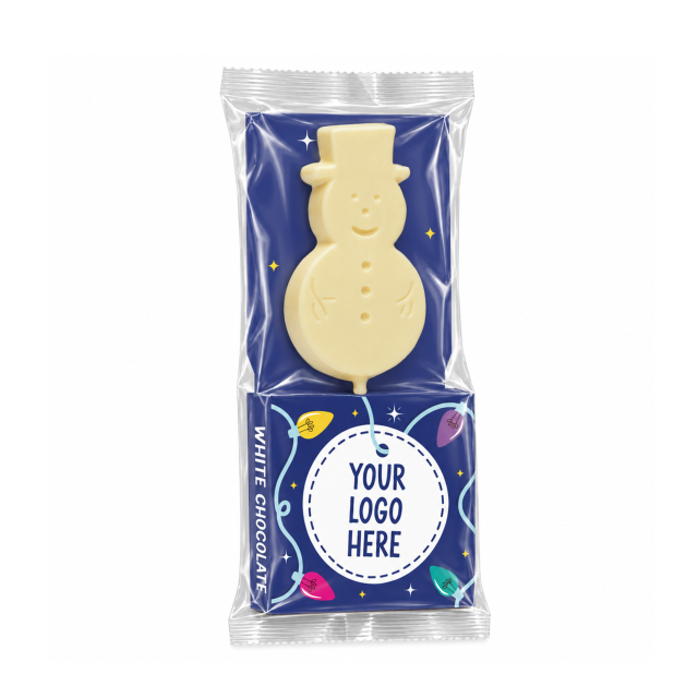 Winter Collection – Eco Lolly Box – White Chocolate – Snowman Lolly
